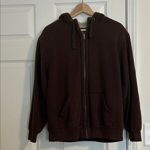 Men's Dark Brown ‘Sherpa’ Lined Zip-Up